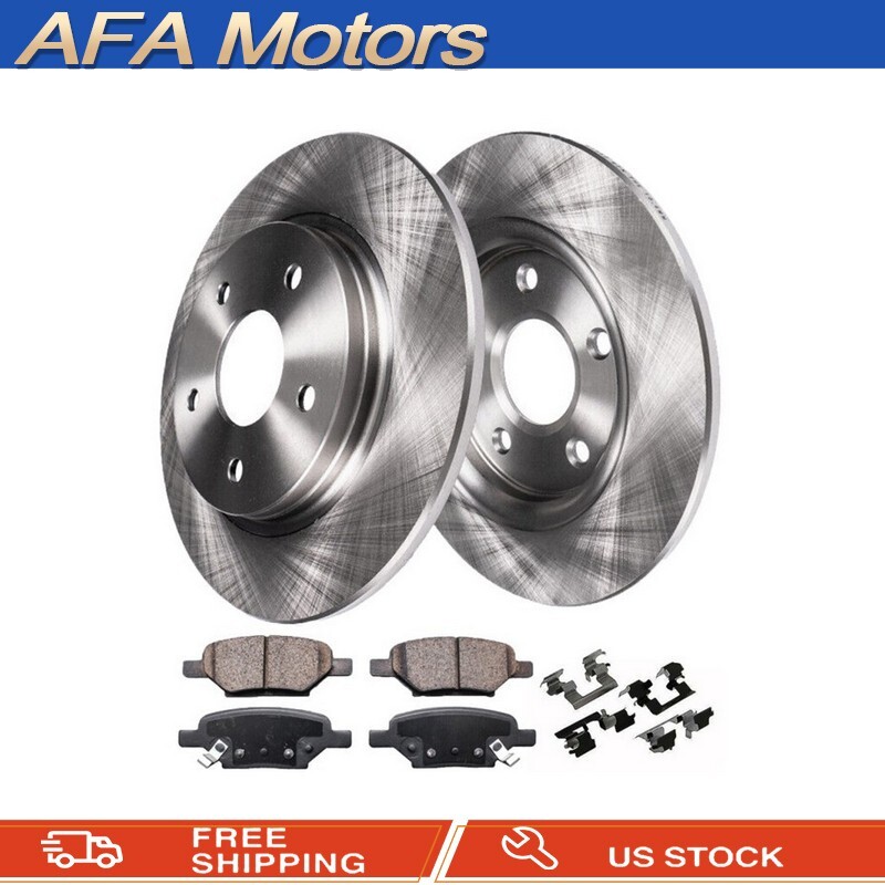 4X Rear Brake Rotors + Brake Pads For 04-2008 Pontiac Grand Prix 05-2008 Allure
