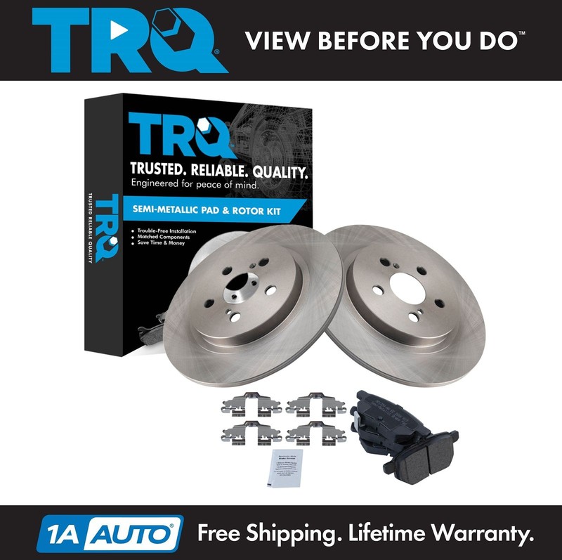 TRQ Rear Brake Pad & Rotor Kit Fits 2011-2017 Lexus CT200h