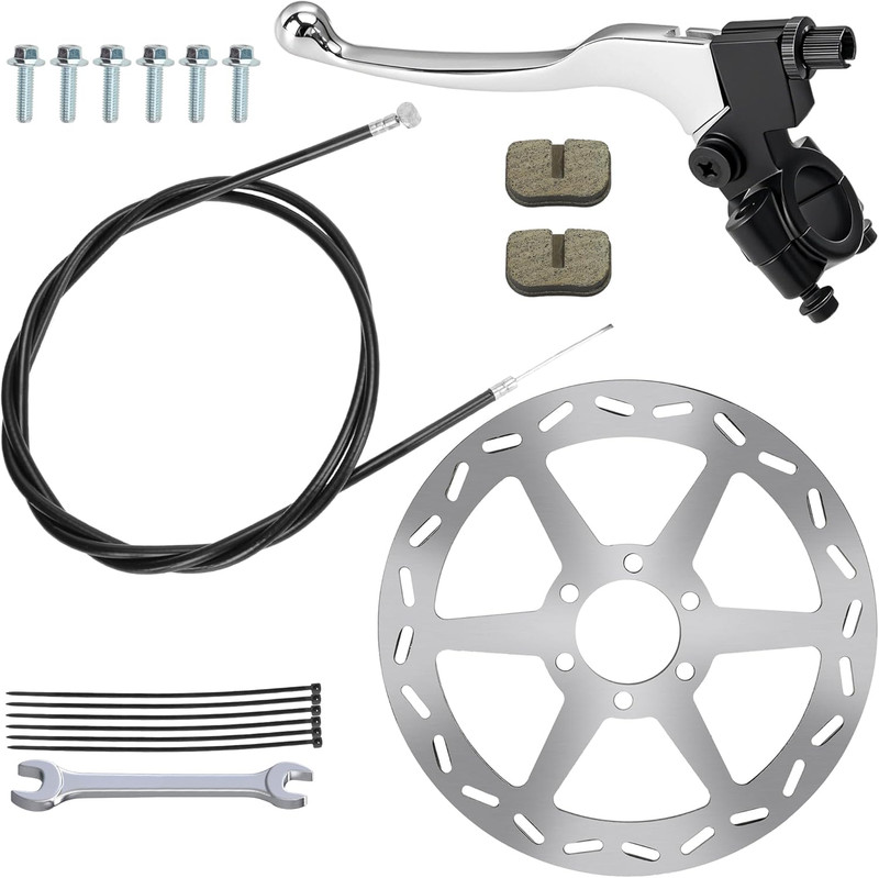 Mini Bike Brake Kit with 180mm Rear Disc Brake Rotor Replacement for Coleman