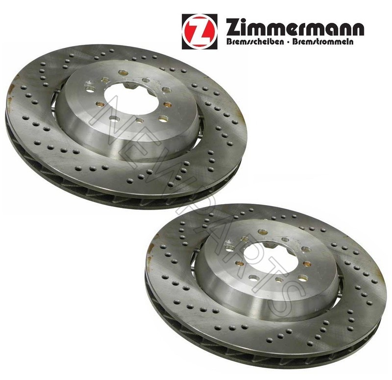 For BMW E46 E85 E86 Pair Set of Front Left&Right Drilled Brake Discs Zimmermann