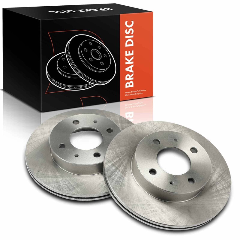 2Pcs Front Driver & Passenger Side Disc Brake Rotors for Hyundai Accent 00-02