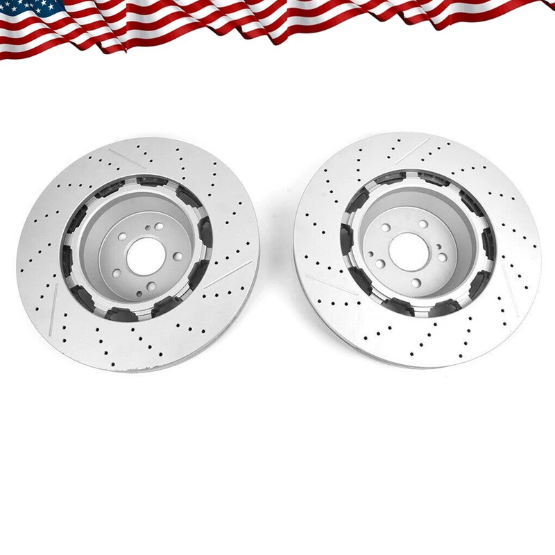 For Mercedes-Benz W222 S63 AMG S65 AMG 4x Front & Rear Brake Rotors A2224212612 gallery