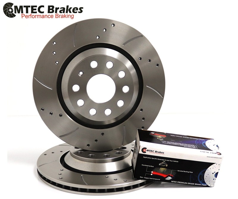 Volkswagen Golf Cabriolet 2.0 R DSG 13- Rear Brake Discs And Grooved Pads