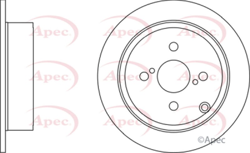 Fits Toyota Corolla 1998-2008 1.4 1.6 IntuPart Rear 1x Brake Disc 4243102070 gallery