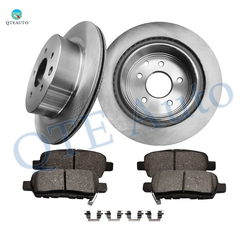 6PC Rear 292mm Brake Disc Rotors-Ceramic Brake Pad Kit For 2003-2005 Nissan 350Z