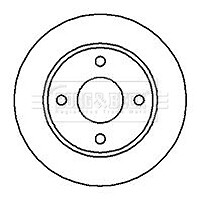 1x Brake Disc Front Borg & Beck Fits Ford Ka Fiesta 1.2 1.3 1.4 1.8 D 96FX1125BA gallery