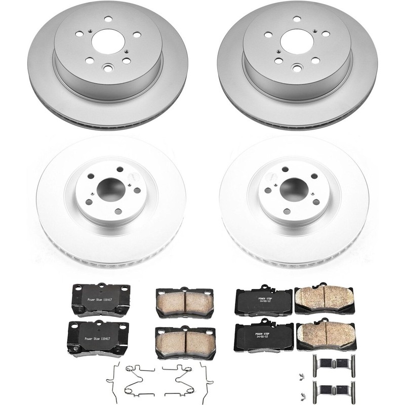 CRK6354 Powerstop 4-Wheel Set Brake Disc and Pad Kits Front & Rear for IS350 gallery