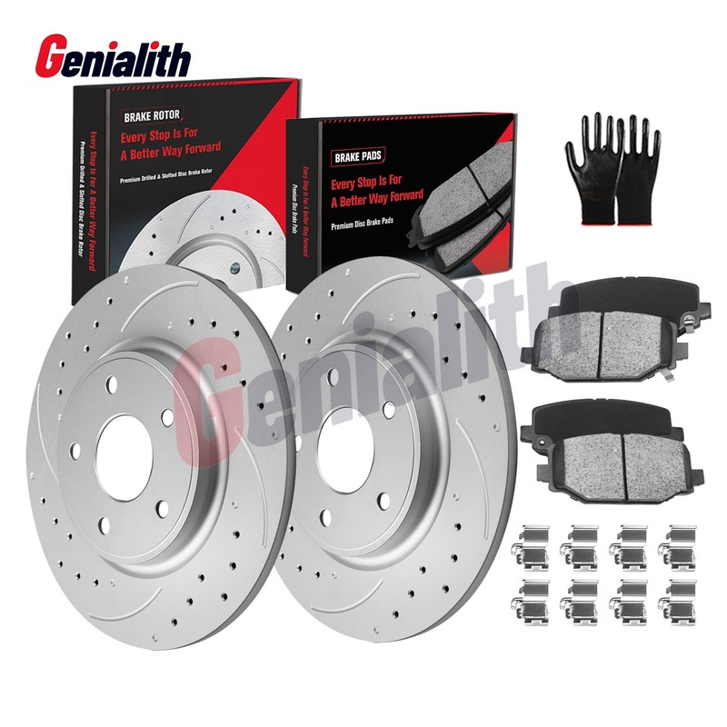 For Dodge Grand Caravan Journey Town & Country Rear Brake Rotors Ceramic Pads