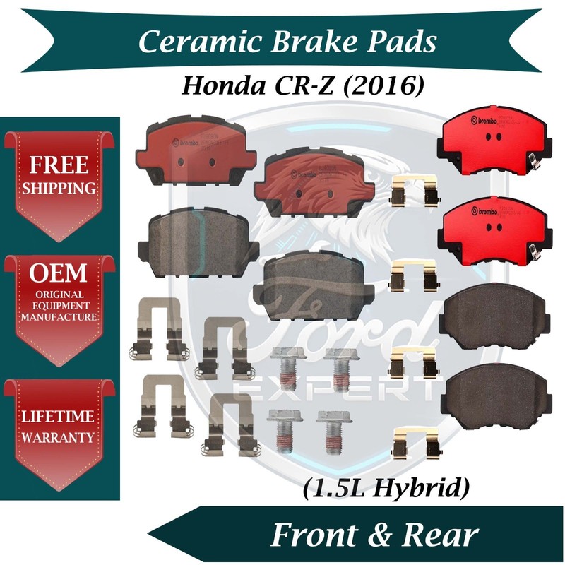 Brembo OEM Front & Rear Ceramic Brake Pads Kit For 2016 Honda CR-Z 9 Yr Warranty
