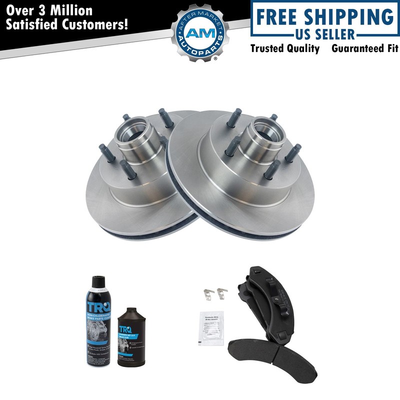 Brake Pad & Rotor Kit Metallic Front w/Chemicals