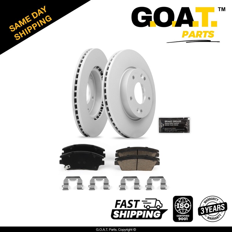 Front Brake Rotors & Ceramic Brake Pads Kit for 2017-2018 Hyundai Elantra