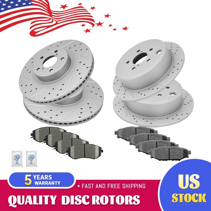 Front Rear Rotor & Ceramic Pads for Subaru Forester Impreza Legacy Outback