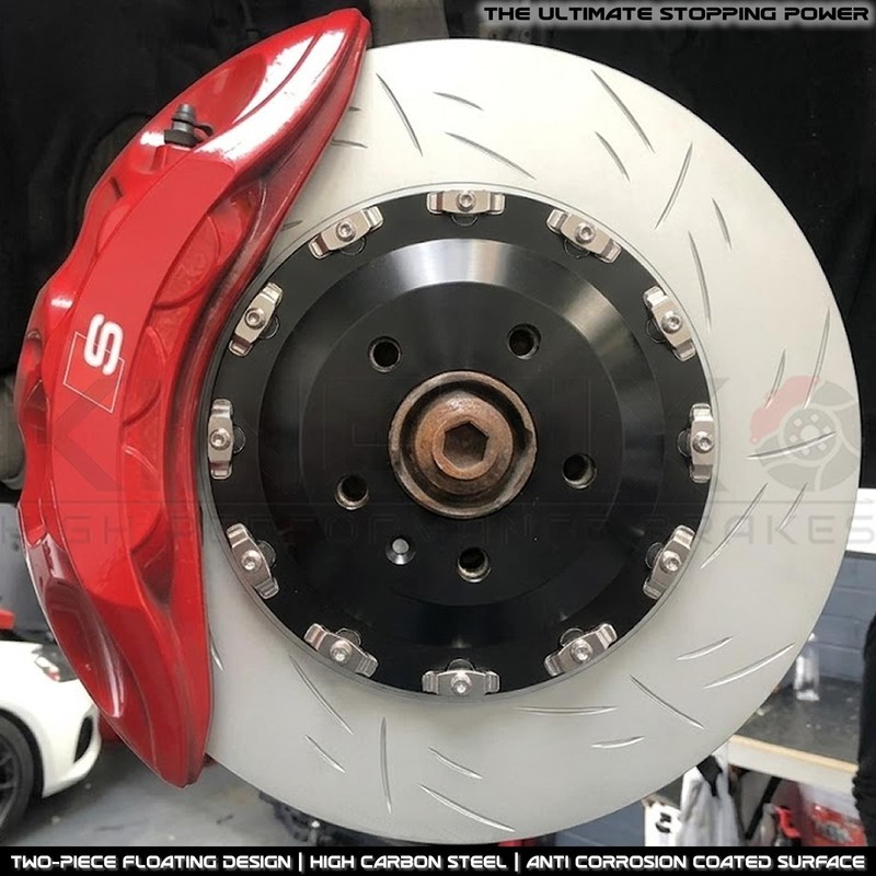 FOR VW TOUAREG R 3.0 R TWO PIECE FLOATING FRONT BRAKE DISCS RACING PADS 400mm gallery