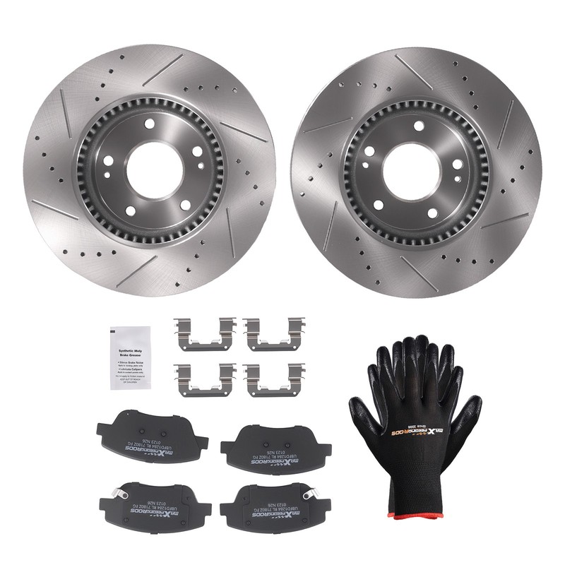 Front Brake Rotors + Ceramic Brake Pads for Kia Optima Hyundai Sonata S31427