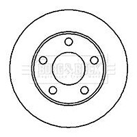 Borg & Beck Rear 1x Brake Disc Fits Audi A4 1995-2001 VW Passat 1996-2005 gallery