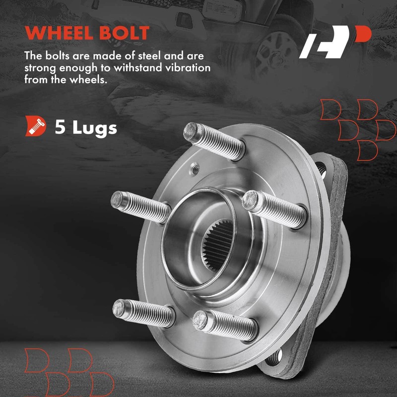 A-Premium Drilled Brake Rotor & Pads + Hub Bearing Front & Rear for Chevy Cruze gallery