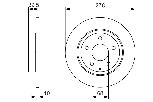 2x Brake Discs Pair Solid Rear 278mm 0986479C22 Bosch Set GHT226251 BD2161 New gallery