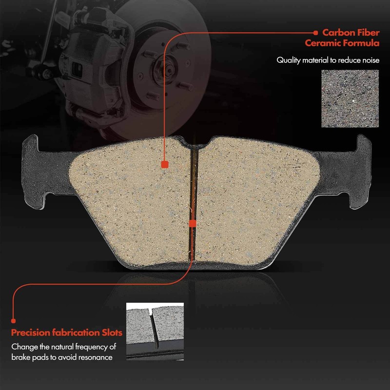 6Pcs Rear Disc Brake Rotor & Ceramic Brake Pad for Subaru Ascent 2019 2020-2022 gallery