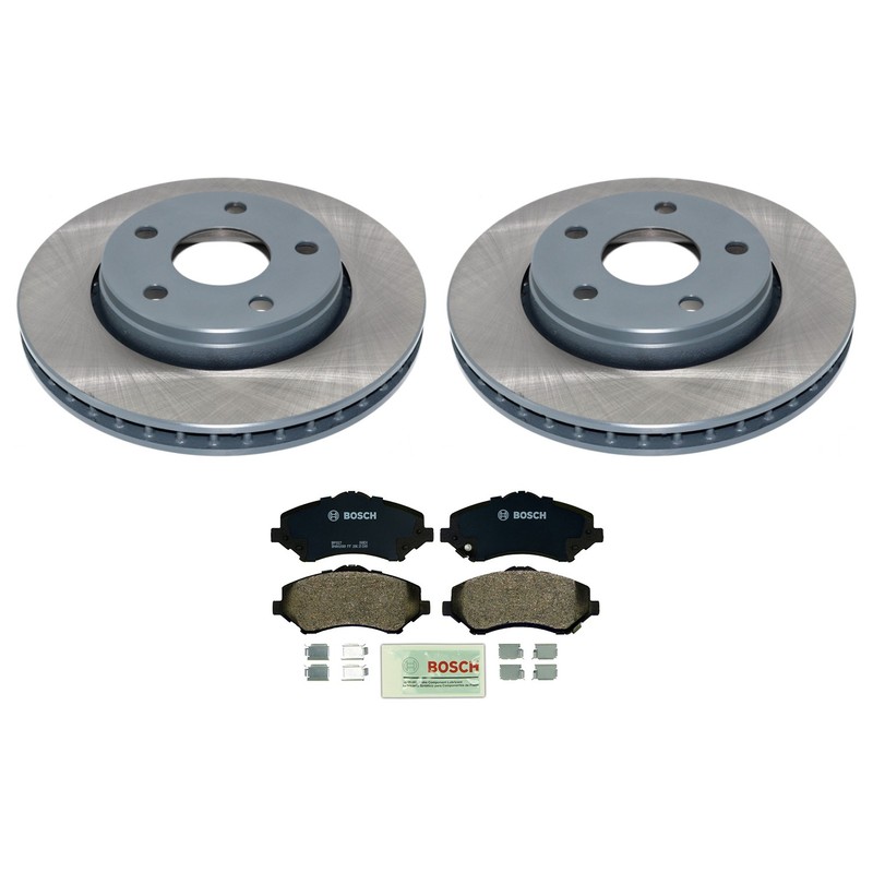 DuraGo Front Rotors Bosch QuietCast Semi-Met Disc Brake Pads Kit For Wrangler JK