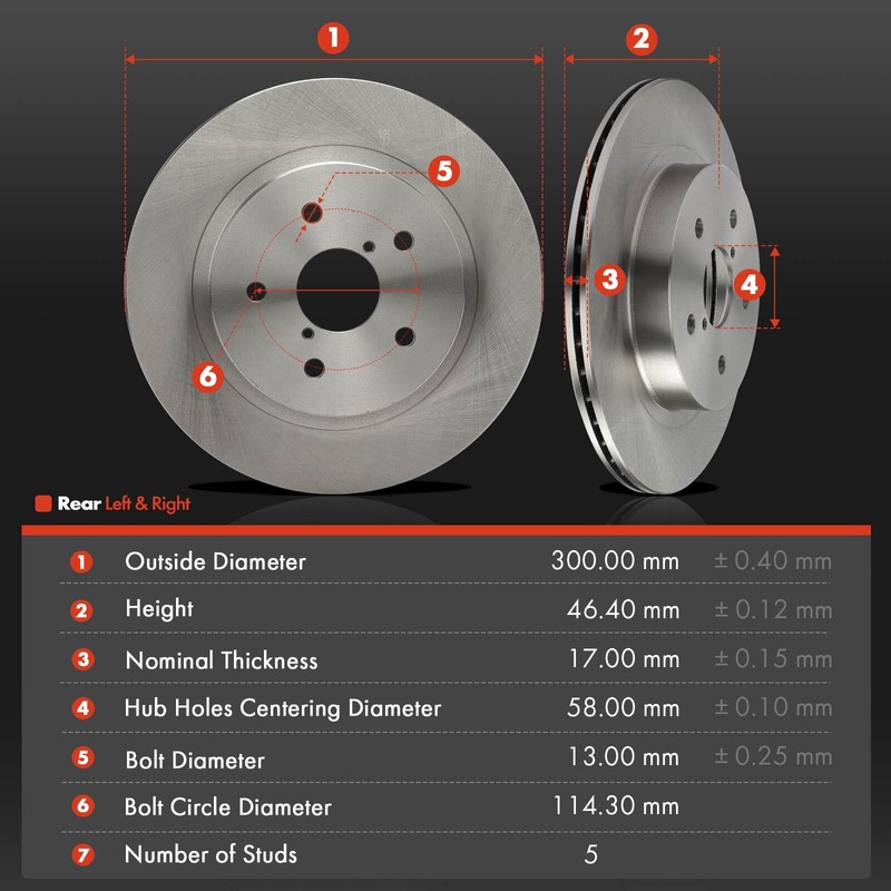 12x Disc Brake Rotors & Brake Pads for Subaru Legacy 15-19 Outback Front & Rear gallery