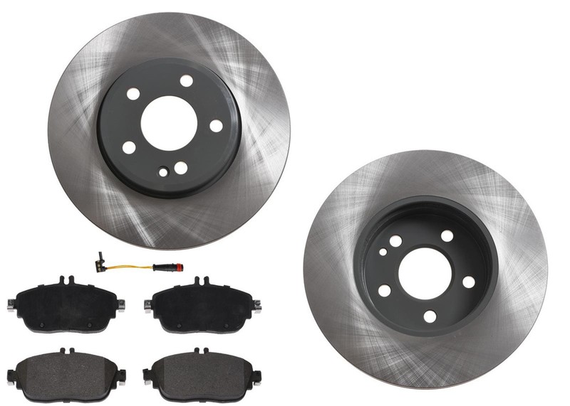 Front GEO Coated Brake Rotors & EPS Brake Pads Fits B Electric Drive 2014-2015
