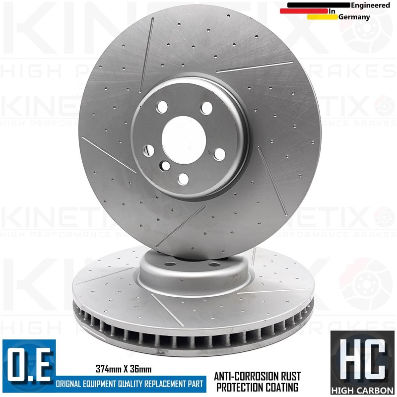 FOR BMW 430i G22 M SPORT FRONT BRAKE DISCS BREMBO PADS SENSOR 374mm x 36mm gallery