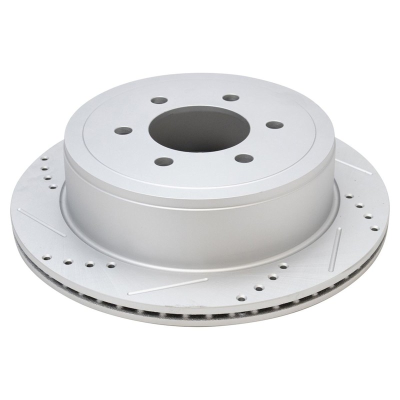 TRQ Rotor & Brake Pad Metallic Performance Drilled Slotted Rear Kit w/Chemicals gallery