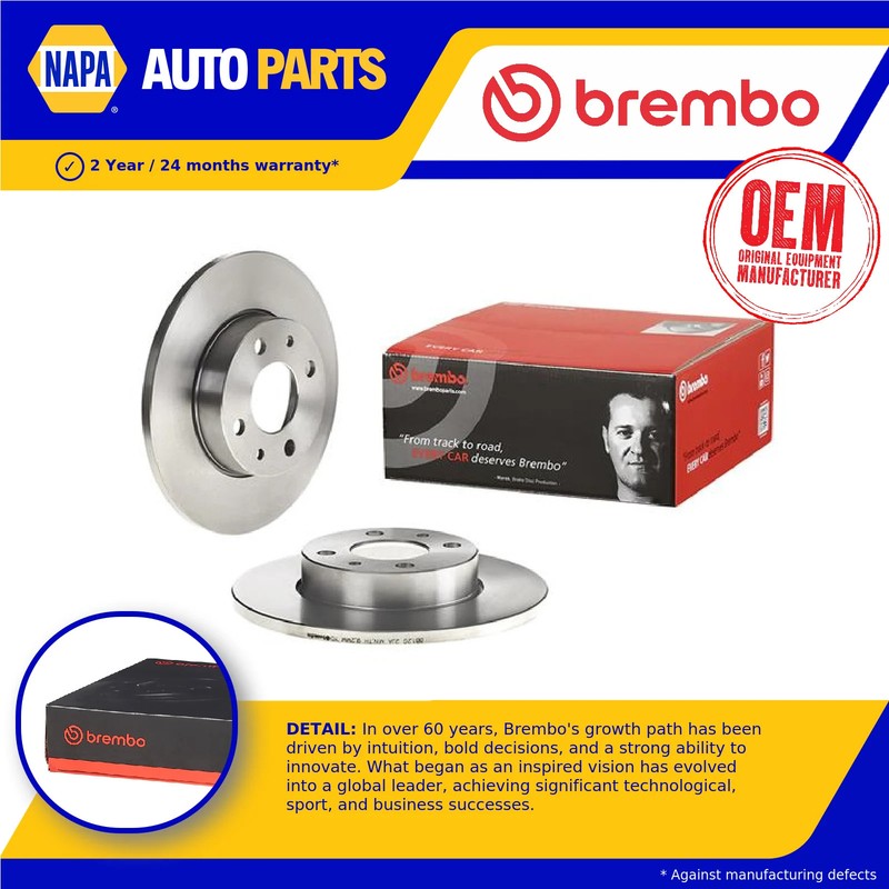2x Brake Discs Pair Solid fits ALFA ROMEO 145 930 1.4 Rear 94 to 01 240mm Set