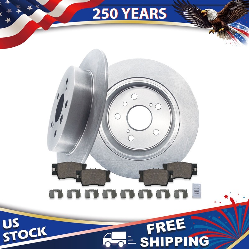 Rear Disc Brake Rotors & Ceramic Pads Kit for Toyota Camry Avalon Lexus ES350