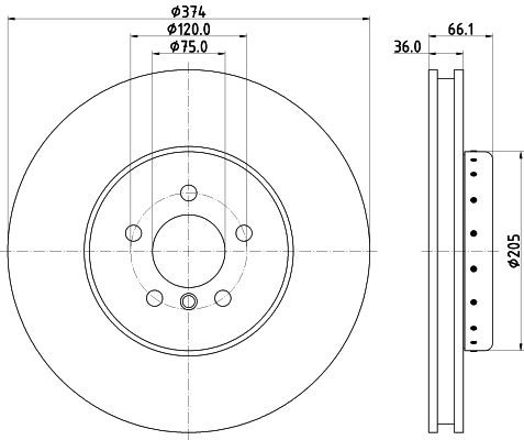 Hella Brake Disc Set Front 65131PRO_HC For BMW 6 Gran Coupe OEM gallery