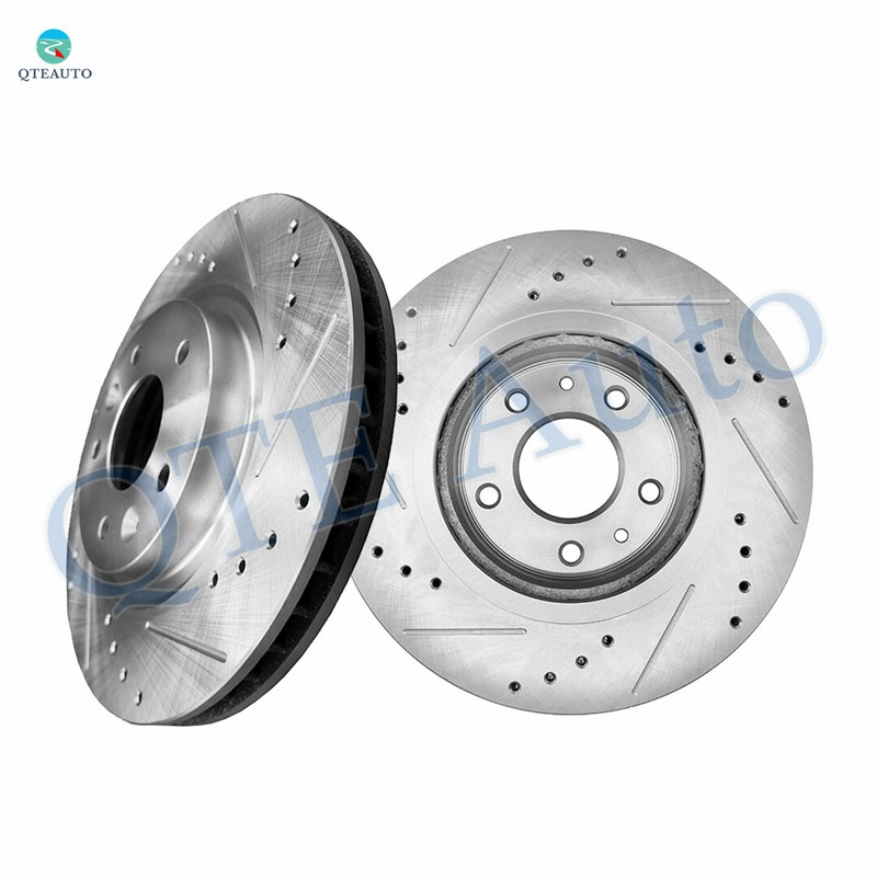 Front Drilled Slotted Brake Disc Rotors 296mm For 2017-2020 Nissan Rogue