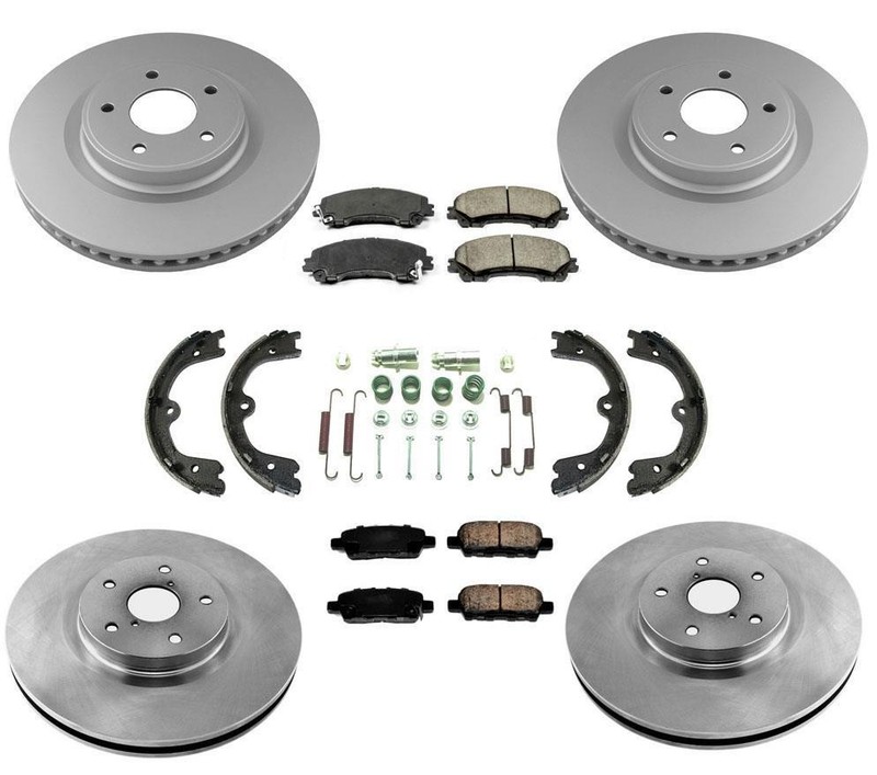 Front Rear Brake Rotors & Ceramic Brake Pads for Infiniti QX60 16-19 8pc Kit