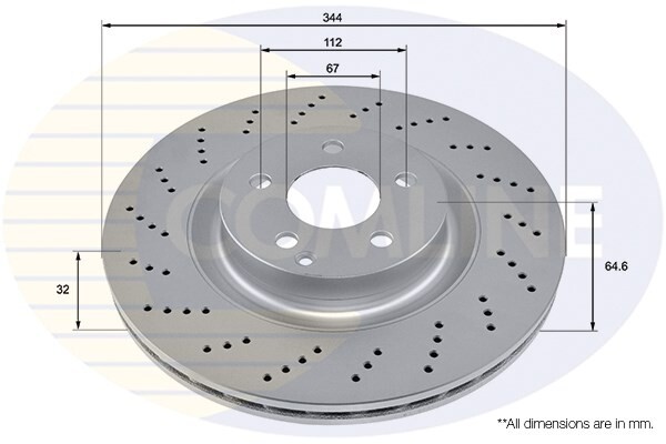 Comline Front Brake Disc Fits Mercedes SLK E-Class C-Class SLC + Other Models gallery