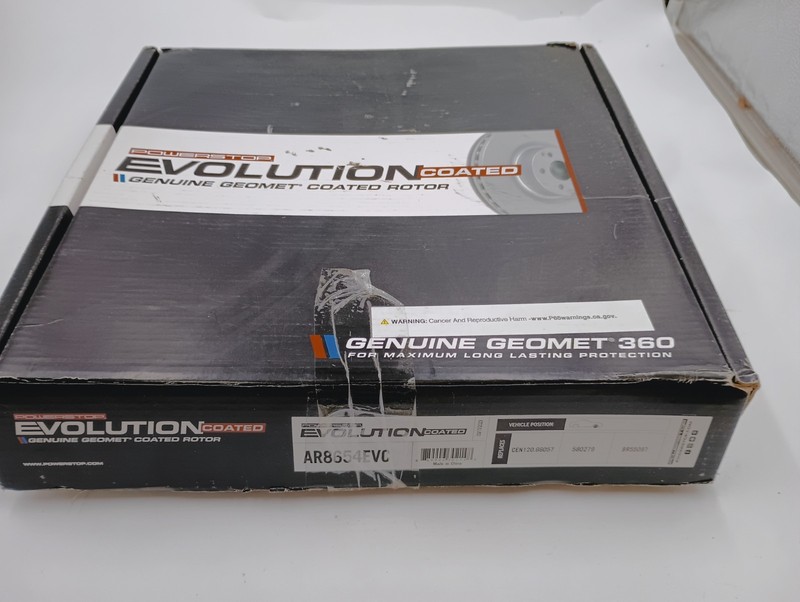 GENUINE POWER STOP AR8654EVC FRONT DISC BRAKE ROTOR EVOLUTION GEOMET 360 COATED