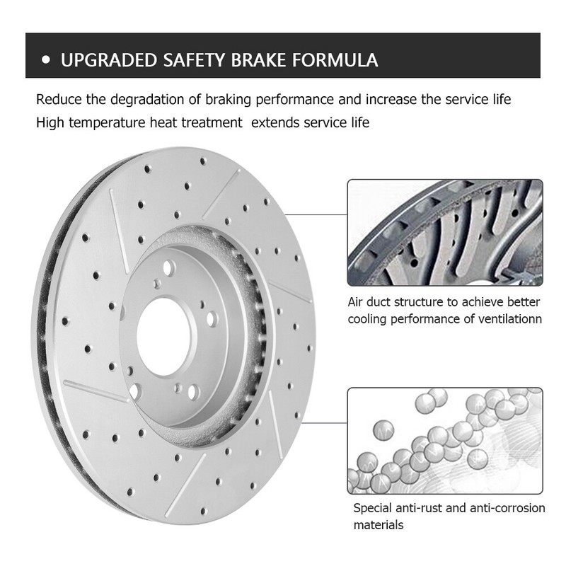 For Ram 1500 Classic Dodge Durango Front Aspen Rear Brake Rotor Ceramic Pad Kit gallery