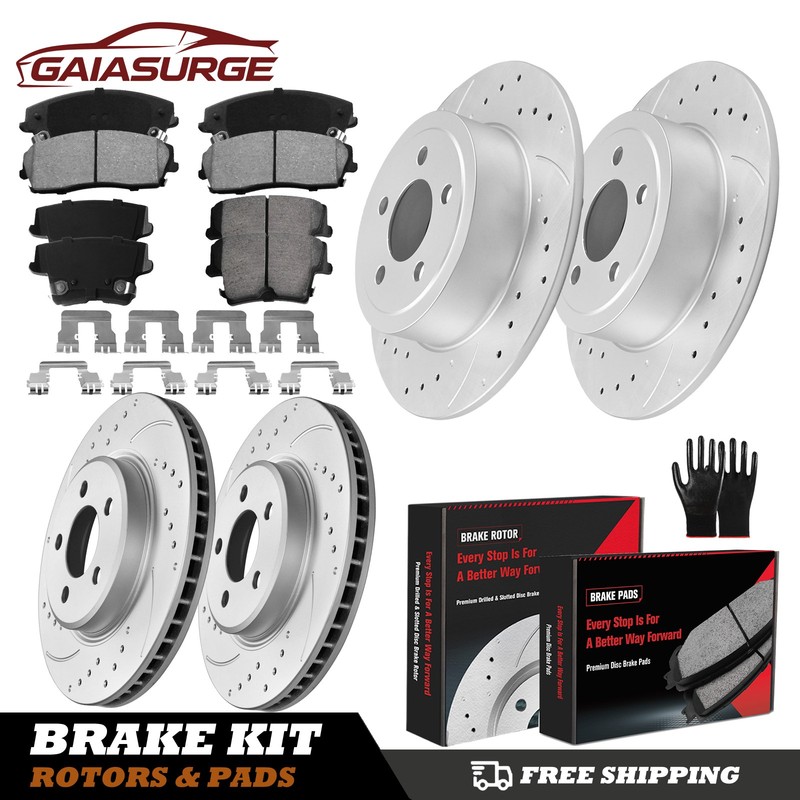 For 2006-2020 Dodge Charger Challenger 320mm RWD Front Rear Brake Rotors Pads