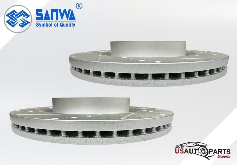 PAIR OF FRONT LH BRAKE ROTOR VENTED & GEOMET COATED D&S 296 mm FOR ALTIMA 07-23 gallery