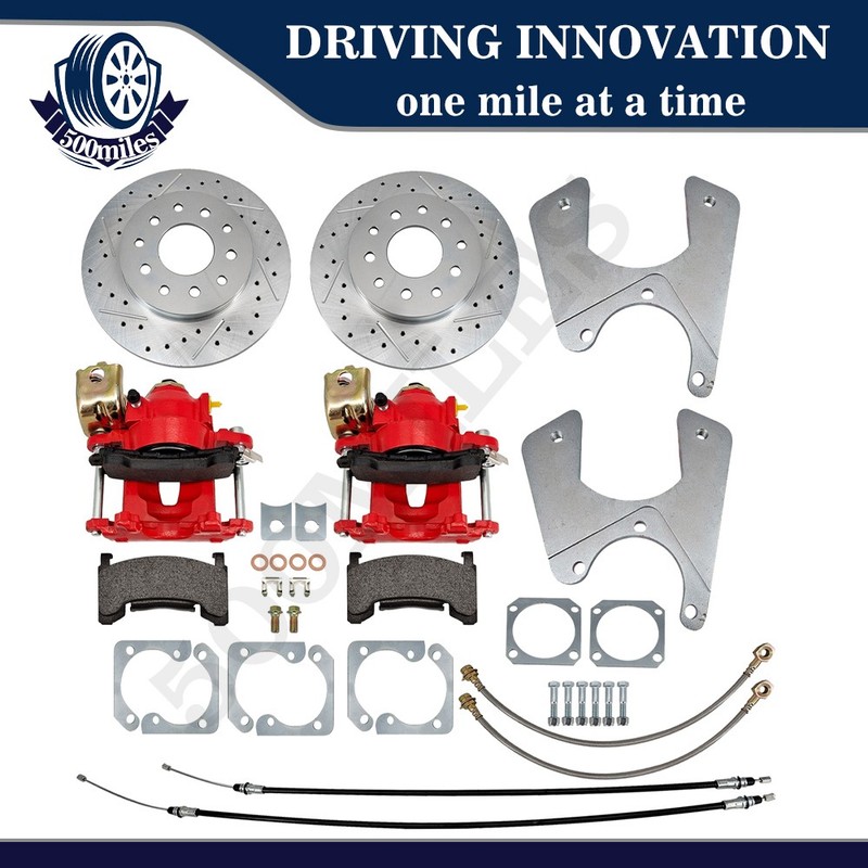 For GM F/X Body Black 916645630 10 & 12 Bolt,Staggered Rear Disc Brake Kit