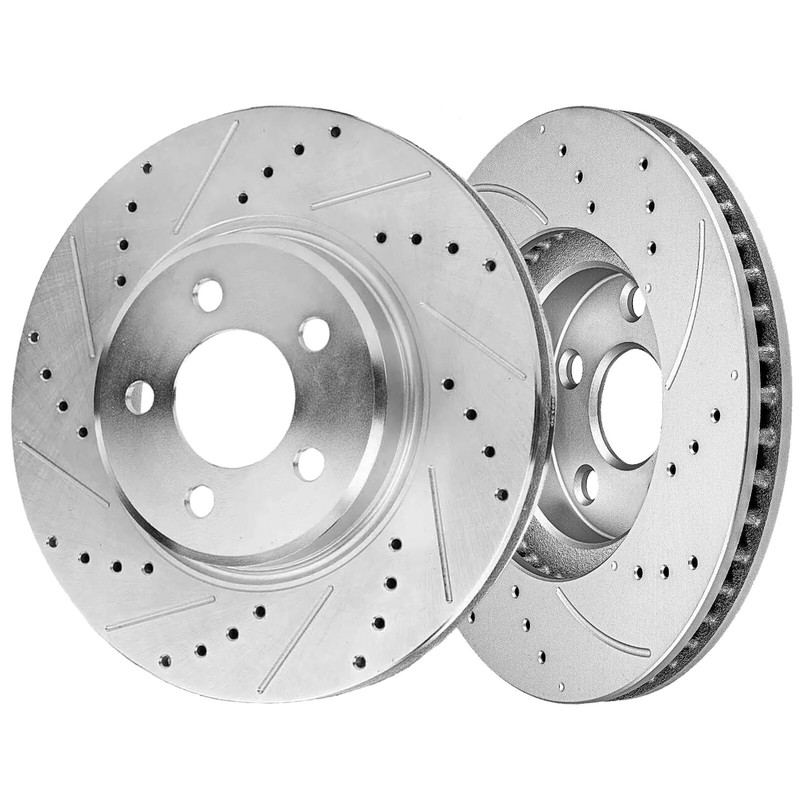 Front Drilled Slotted Brake Disc Rotors for 2006 - 2021 Chrysler 300 Charger gallery