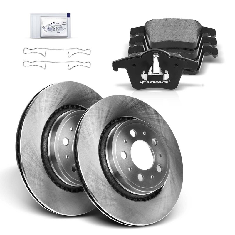 Rear Disc Rotors & Ceramic Brake Pads for Volvo XC90 03-14 2.5L 2.9L 4.4L 3.2L gallery