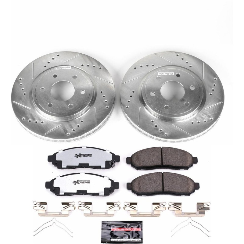 K144-36 Powerstop Brake Disc and Pad Kits 4-Wheel Set Front & Rear for Nissan gallery