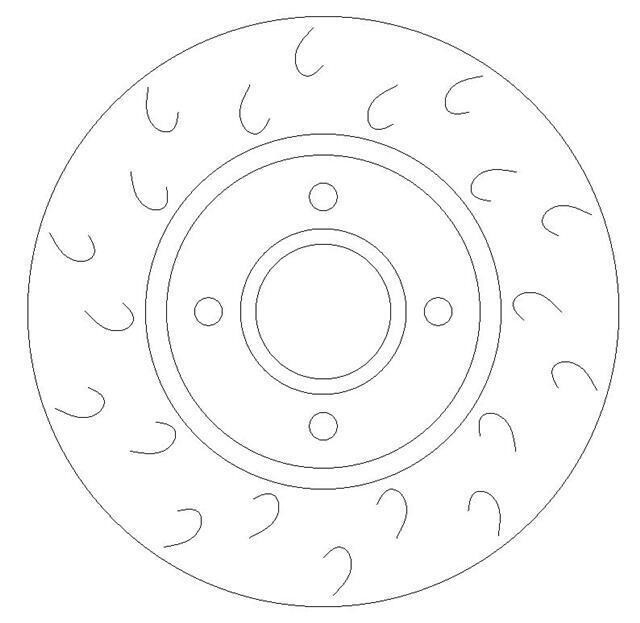 Rear 356x22mm Dimpled & Grooved Brake Disc Upgrade for VW Golf R Audi S3 RS3 gallery