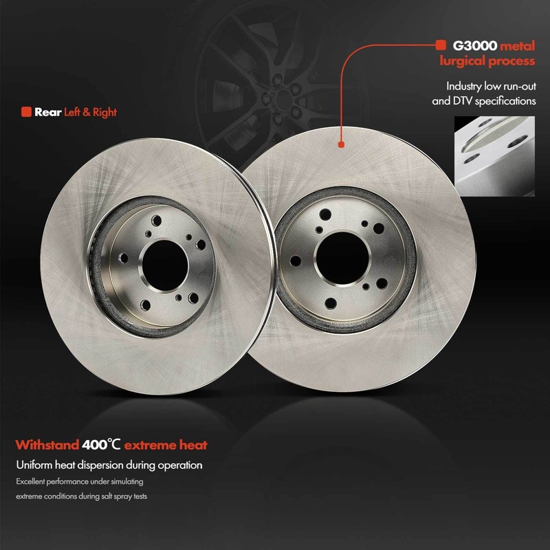 2pcs Front Side Disc Brake Rotors for Acura Integra Honda Accord Civic CR-V HR-V gallery