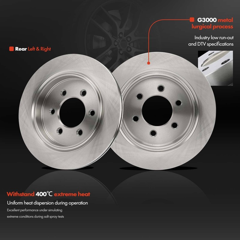2x Disc Brake Rotor w/ Electric Parking Brake for Ford F-150 15-17 Rear LH & RH gallery