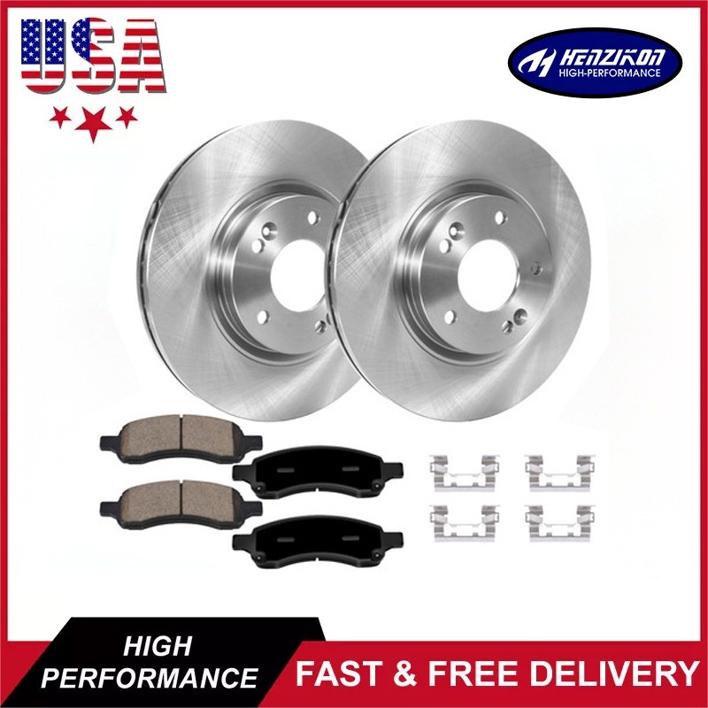 Front Disc Rotors Brake Pads Kit Fit Buick Enclave Chevy Traverse Saturn Outlook