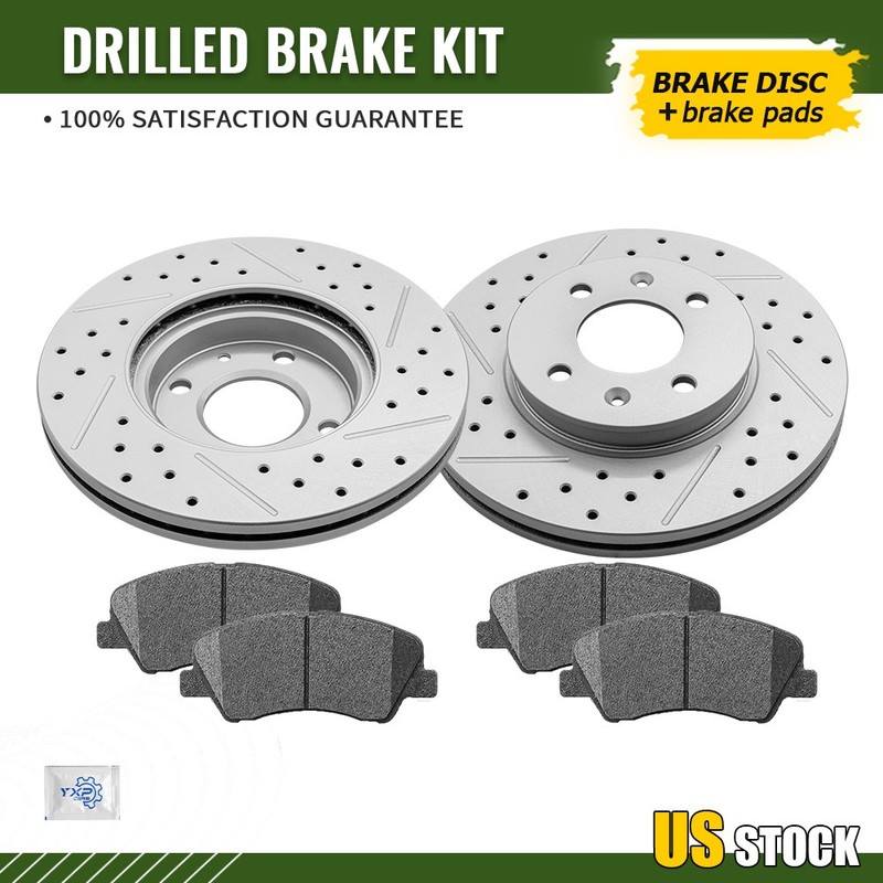Front Brake Rotors Ceramic Pads for 2012 2013 2014 – 2017 Hyundai Accent Kia Rio
