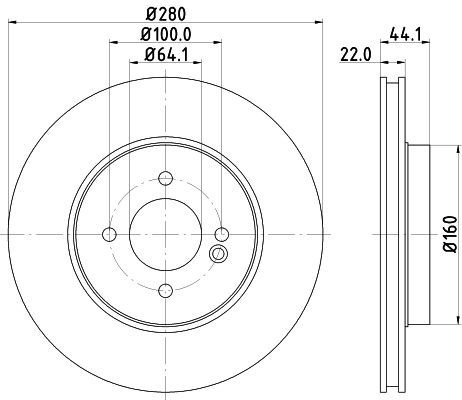 2X Mintex MDC1775C Front Brake Discs 280mm Vented Fits MINI Clubman Clubvan