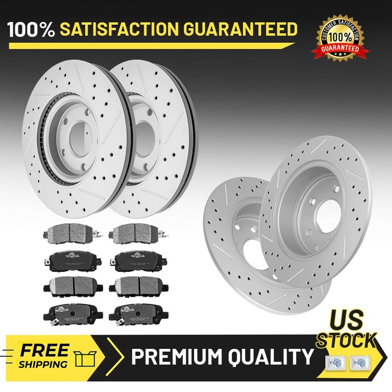 Front Rear Brake Disc Rotors + Ceramic Brake Pads for 2013 – 2025 Nissan Altima