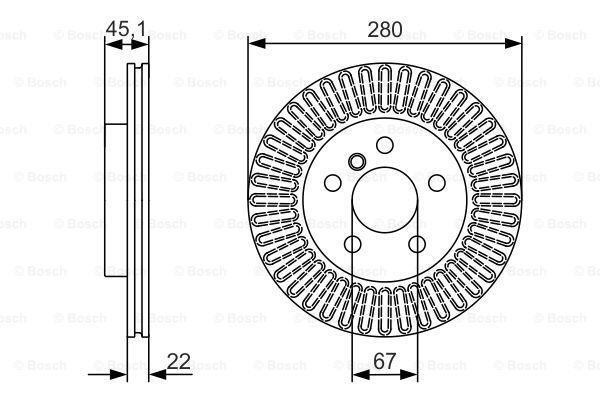 Bosch Front Brake Disc Fits Mini Cooper 2014-2024 One 2014-2024 + Other Models gallery