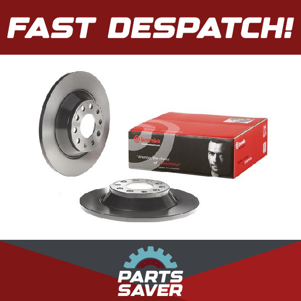 2x Brake Discs Pair Solid fits AUDI A6 C6 2.4 Rear 04 to 08 BDW 302mm Set Brembo